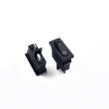 JEC ON-OFF JS-626A-Q-BB-3H black without light 2PIN rocker switch 6A 250V/10A 125V